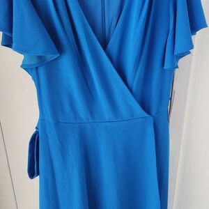 Shelby & Palmer Vibrant Blue Midi Dress